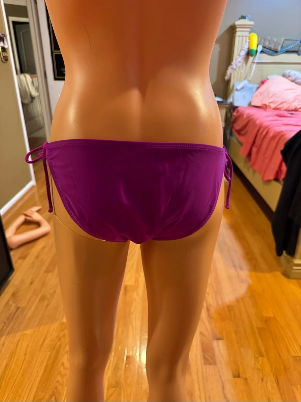 No Boundaries Deep Purple Tie-Side Bikini Bottoms